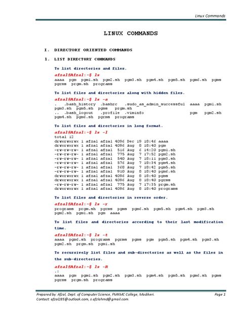 Image result for File and Directory Commands in Linux PDF