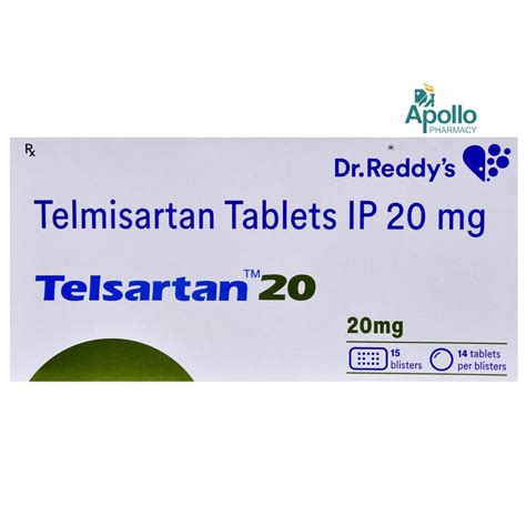 Telsartan 20 Tablet 14's Price, Uses, Side Effects, Composition ...