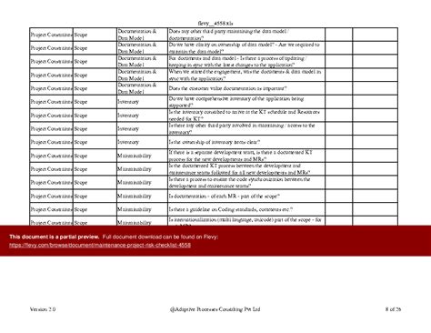 Project Risk Checklist Example 的图像结果