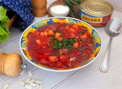 Борщ с килькой и фасолью - пошаговый рецепт с фото на Повар.ру