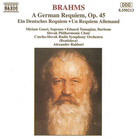 Brahms: German Requiem (A), Op. 45 - CD | Opus3a