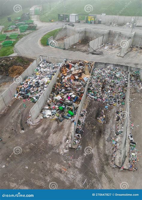 Waste Transfer Station, a Drop Off Point for Waste, Aerial Shot Stock ...