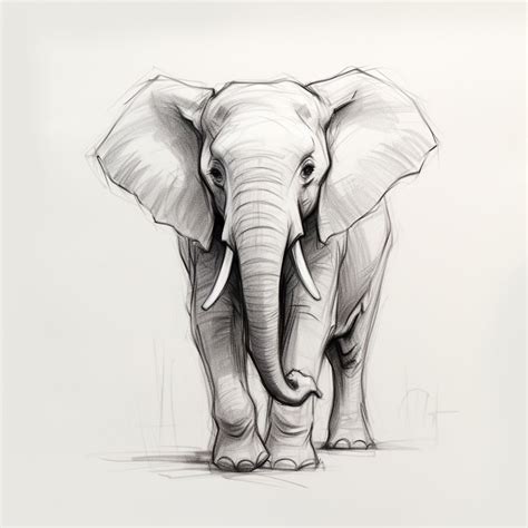 Original Elephant Sketch for Tracing - Etsy