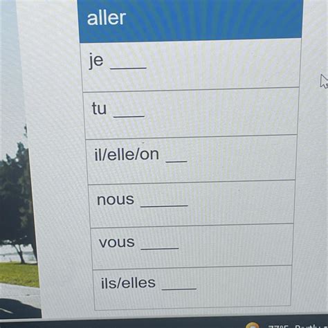 Instructions Conjugate the verb aller in the present tense. - brainly.com