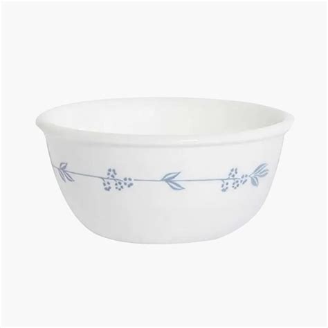 Buy CORELLE Livingware White Printed Vitrelle Glass Katori - 177ml from ...
