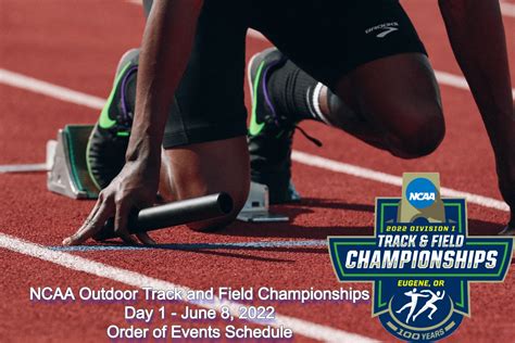 Day 1 order of events at the 2022 NCAA Outdoor Track and Field ...