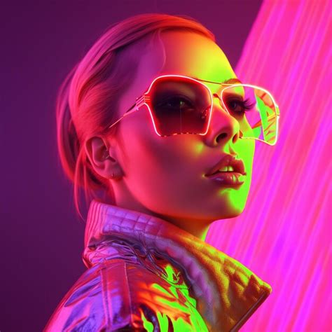 Neon elegance men's fashion brighter than ever | Premium AI-generated image