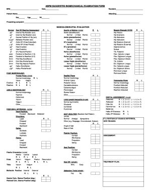 ABPM Biomechanical Exam Form - Abpmed - Fill and Sign Printable ...