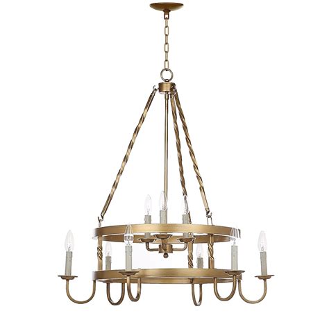Safavieh Crowley 9-Light Matte Gold Transitional Chandelier LIT4385A at ...