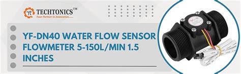 KETRIX YF-DN40 Water Flow Sensor Flowmeter 5-150L/min 1.5 inches ...