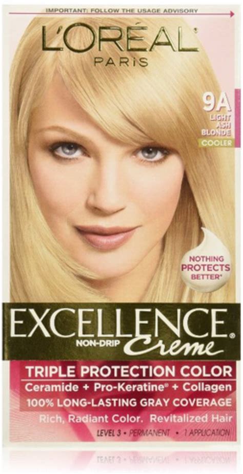 Buy L'Oreal Excellence Triple Protection Color Creme, Light Ash Blonde ...