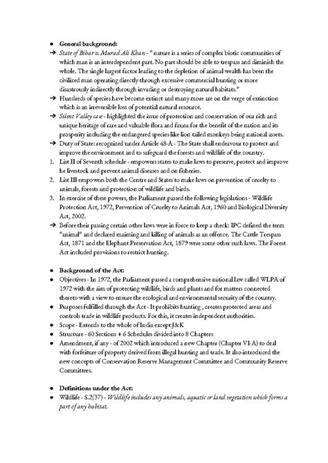 Wildlife protection act 1972 - General background: State of Bihar v ...
