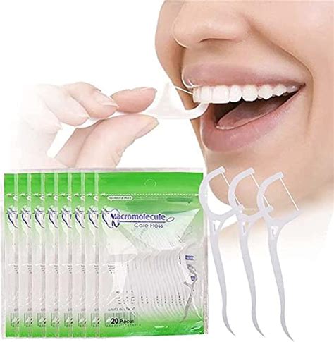 160 PCS Dental Floss Picks, Plastic Tooth Floss Picks Interdental Floss ...