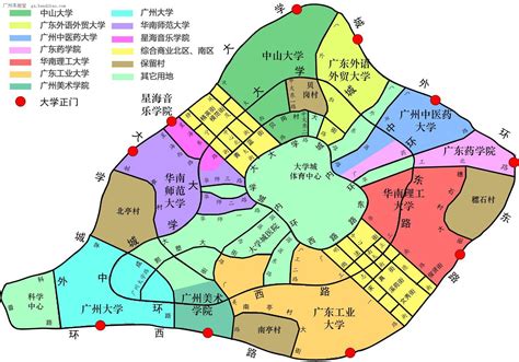急需广州大学城地图图片-广州大学城地图