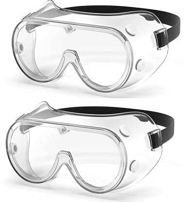 Ekon Combo of 2 Polycarbonate Safety Eye Protection Glasses Anti-Fog ...