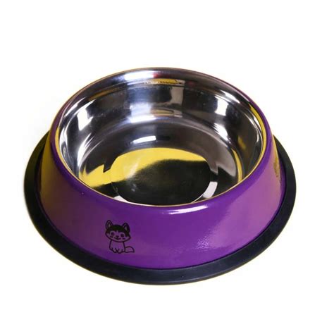 Dog Bowls| Printed Stainless Steel Bowl with Anti-Skid Rubber Base for ...