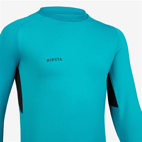 Kids' Soccer Goalkeeper Shirt - F 100 - Tropical blue, smoked black ...