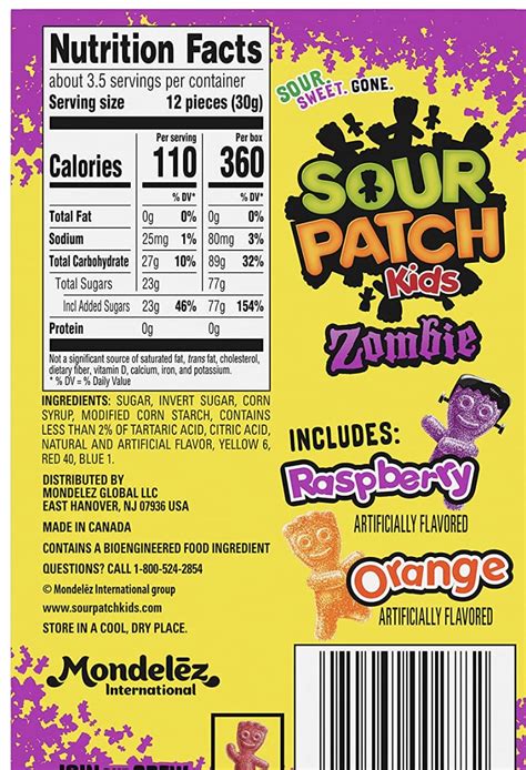 Buy Sour Patch Kids Zombies Candy, Orange and Raspberry Flavored Movie ...