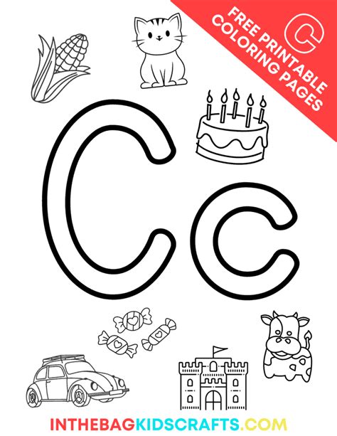 Letter C Coloring Pages (FREE Download) • In the Bag Kids' Crafts