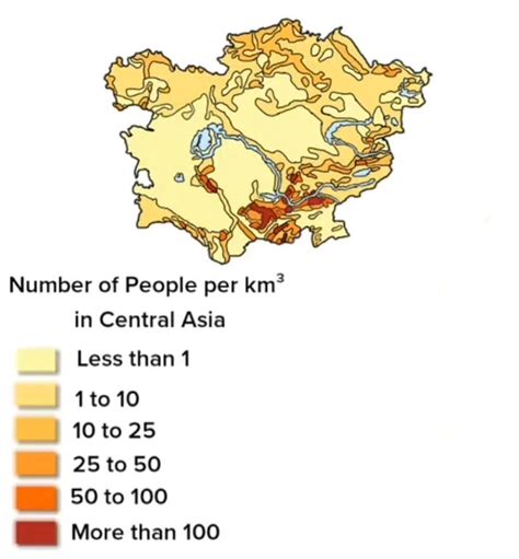 Demographic Map Of Central Asia