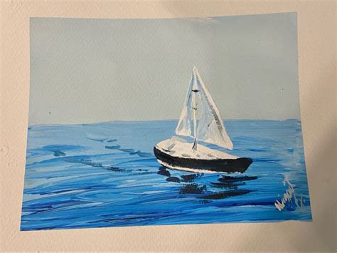 Acrylic Painting Sailing Boat Tutorials 的图像结果
