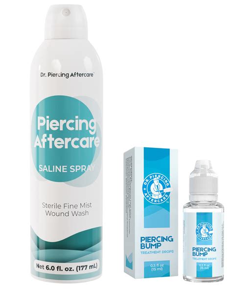 Amazon.com: Dr. Piercing Aftercare – Piercing Aftercare Sterile Saline Spray and Bump- Sterile ...