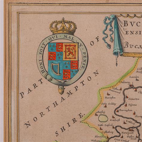 Antique Buckinghamshire Map, English, Framed 17th Century County... – London Fine Antiques