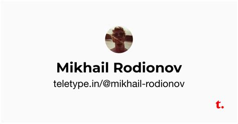 Mikhail Rodionov — Teletype