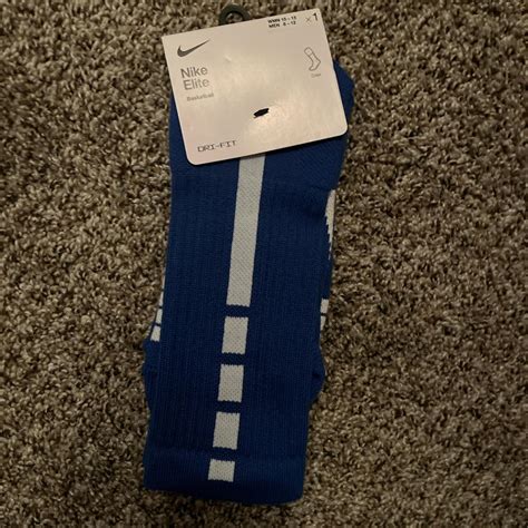 Blue Nike Elite socks Brand new Large - Depop