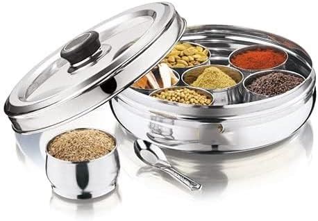 Xllent® Stainless Steel Designer Masala Dani, (Spice) Box/Dabba ...