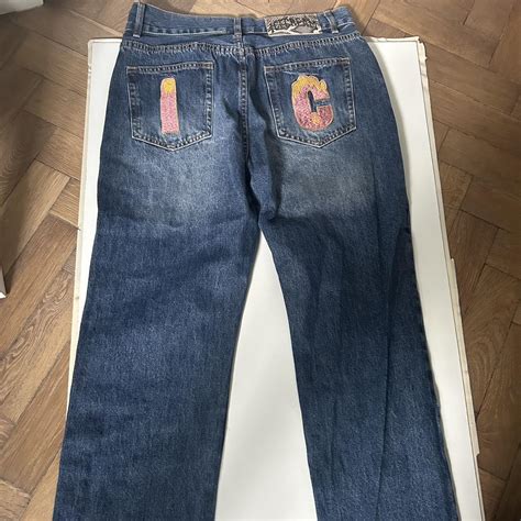 bbc ice cream jeans size 32 worn once in great... - Depop