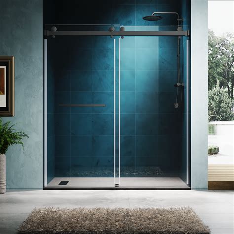 Unikoo 56"-60" W X 72" H Double Sliding Frameless Shower Door & Reviews ...