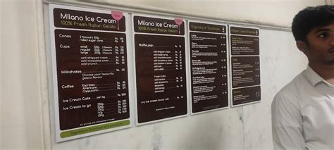 Menu at Milano Ice cream, Bengaluru, 237