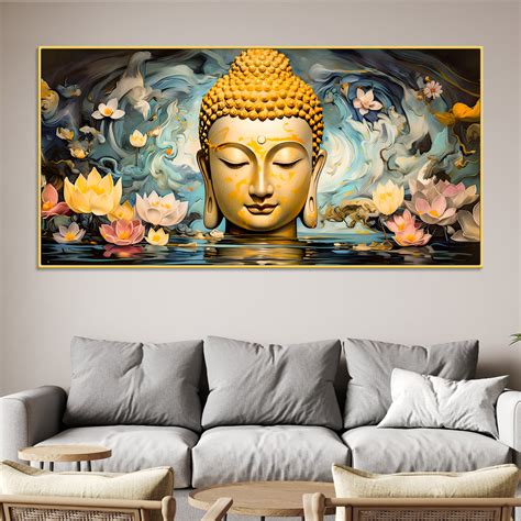Buddha Wall Painting Decor for Modern Home Interiors