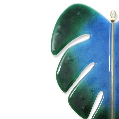 Monstera Leaf Hanging (Green Blue) – Namrata Kedia Design