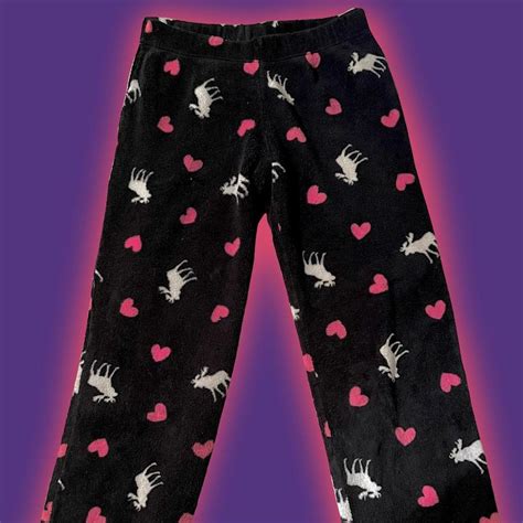 Abercrombie & Fitch Women's Black and Pink Pajamas | Depop