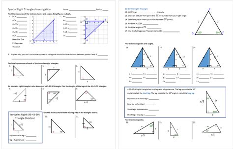 Image result for Geometry Special Right Triangles
