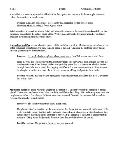 Image result for Basic Sentence Error Misplaced Modifiers