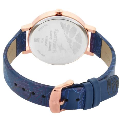 Fastrack Paint Me Quartz Analog Blue Dial Leather Strap Watch for Girls