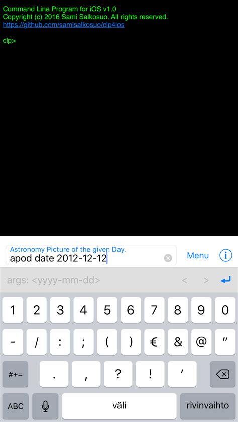 iOS Command Line 的图像结果