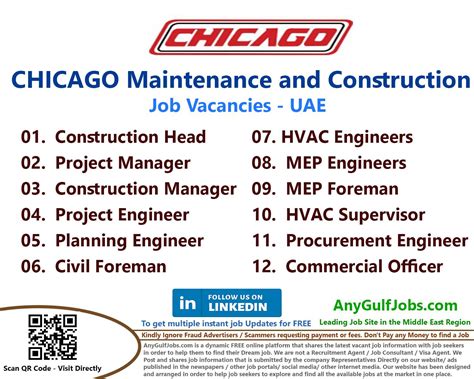 CHICAGO Maintenance and Construction Co. L.L.C Jobs | Careers - UAE - 2024