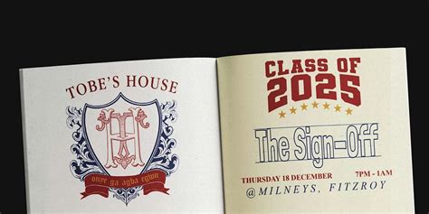 Class of 2025 - The sign-off, Milney's, Fitzroy, 18 December to 19 ...