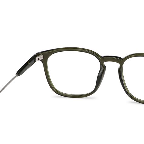 Green Transparent Silver Full Rim Square Lenskart Air Comfort VC E12406 ...
