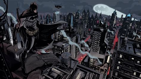 Batman Looking Over Gotham Comic - Broccoli | Batman comic wallpaper ...