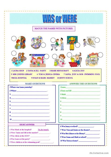 Was Were Question Worksheet 的图像结果