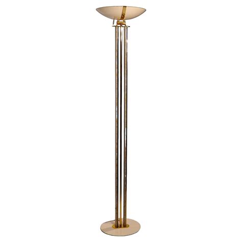 Italian Made Halogen Floor Lamp Torchiere Brass and Steel at 1stDibs ...