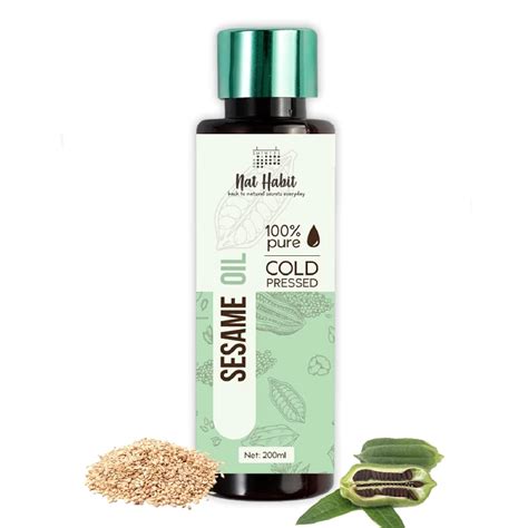Nat Habit Cold Pressed Pure Sesame Oil for Hair
