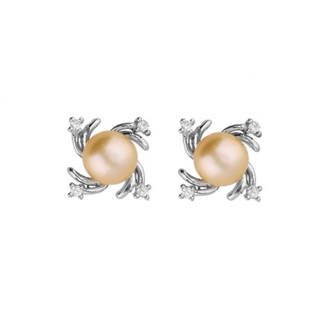 Sri Jagdamba Pearls Dealer 92.5 Silver Pretty Pink Pearl Studs : Amazon ...