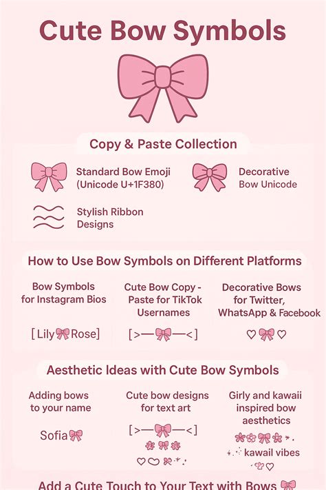 Cute Bow Emoji & Symbols | Copy, Paste & Use In Bios & Text