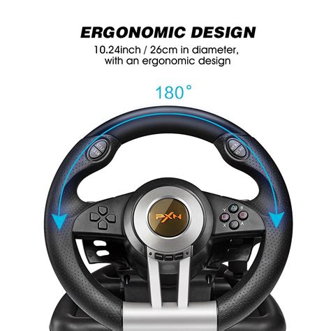 Buy Racing Wheel Gaming Steering Wheel for PC, PXN V3II 180 Degree ...